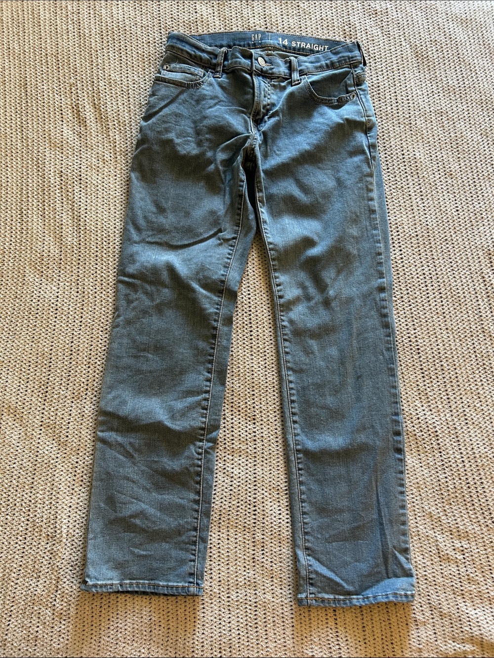 GAP Kids Straight Leg Jeans in Light Blue Wash